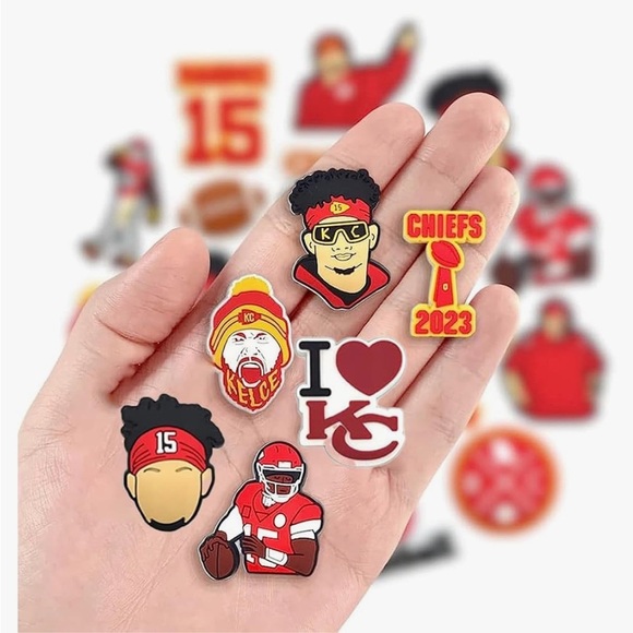 Football Shoe Decoration Charms Multi Pack Unisex-Adult Teens - 9 PC per Team - Picture 1 of 10